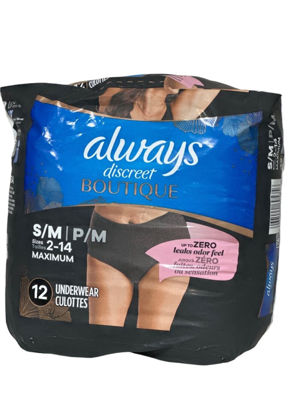 Always Discreet Boutique Underwear S/M Black, incontinence